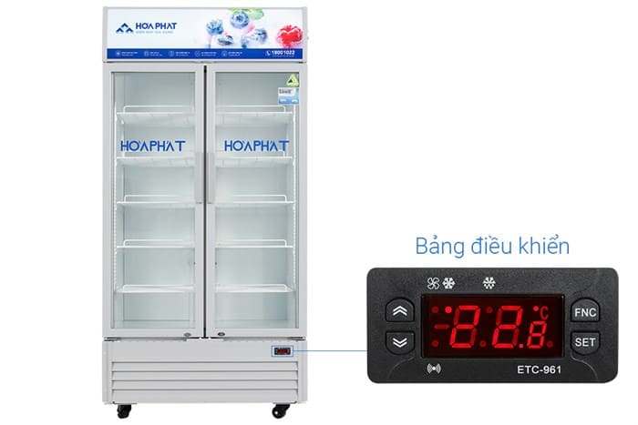 Tủ mát trưng bày Hòa Phát 812 lít HSR D6812